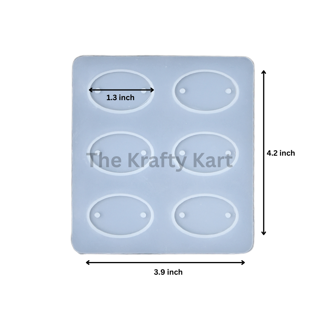 6 Cavity Big Oval Rakhi Mould