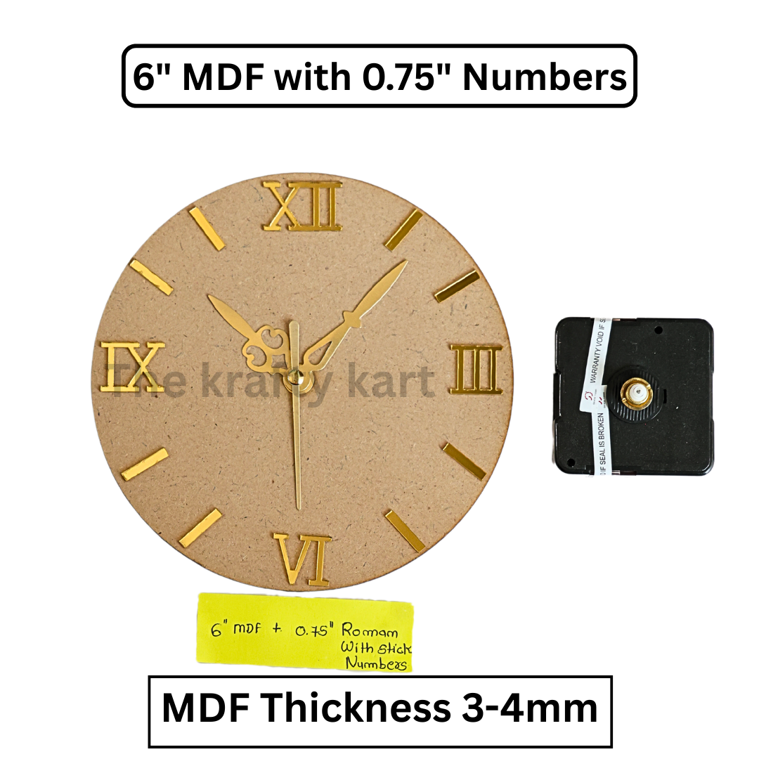MDF Clock Set With Numbers