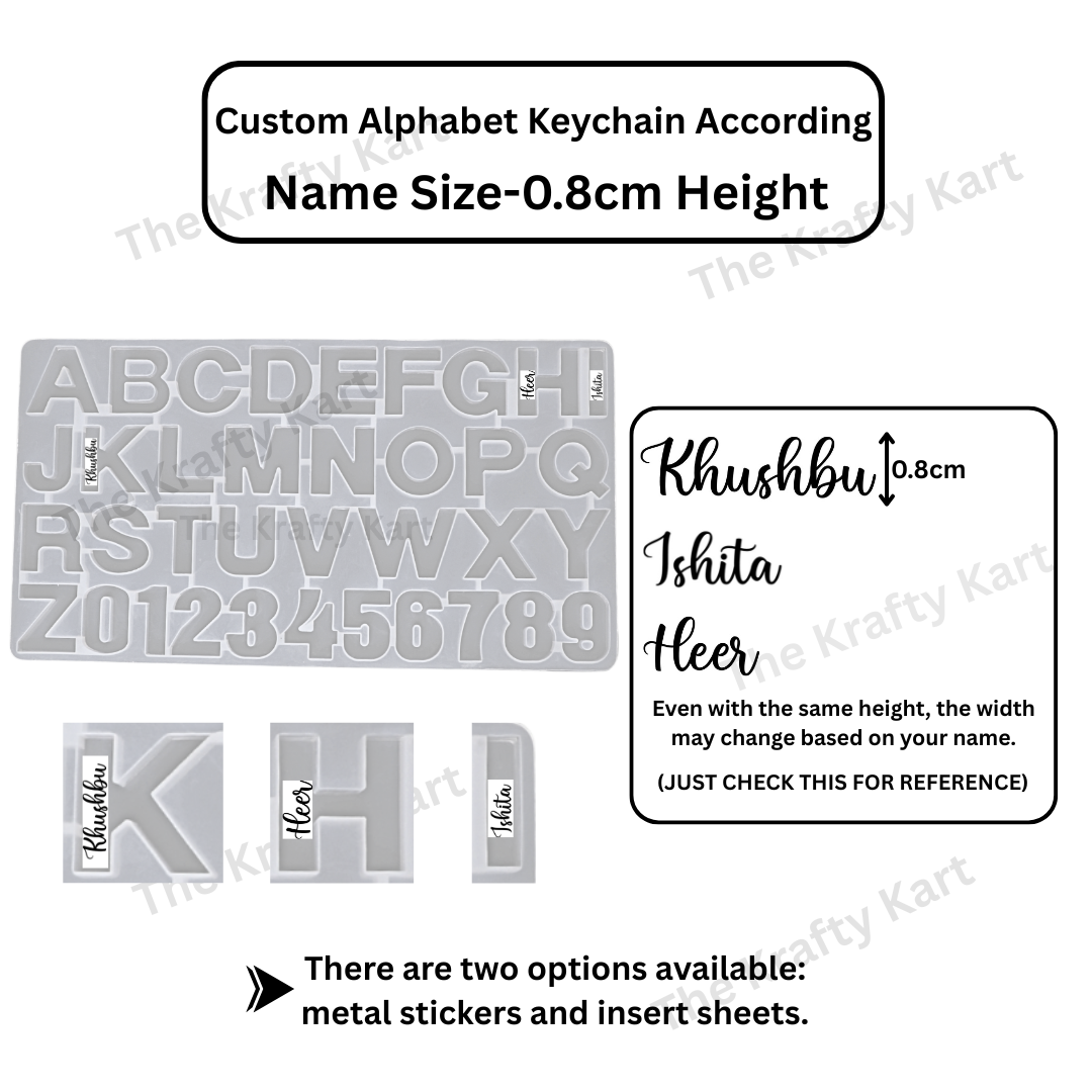 Custom Alphabet Keychain Sticker