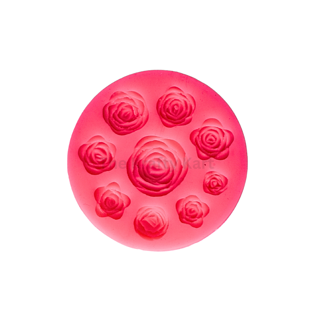 9 Cavity Flower Pink Candle Mould