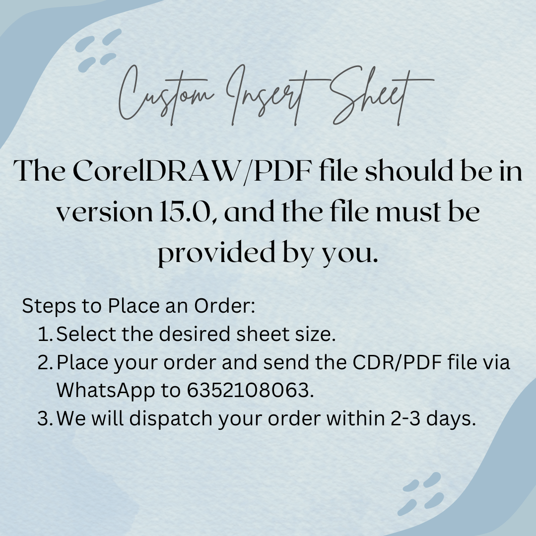 Custom Insert Sheet