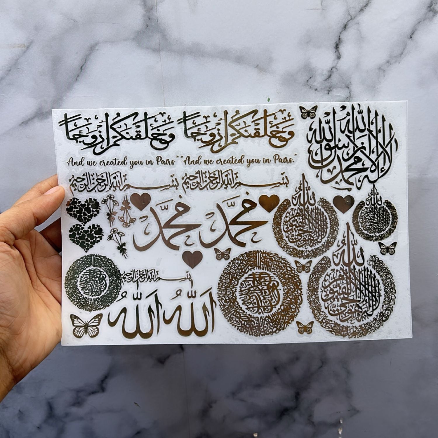 Metal Sticker Sheet 2 - Arabic Sheet