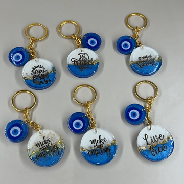 Evil Eye Round Keychain