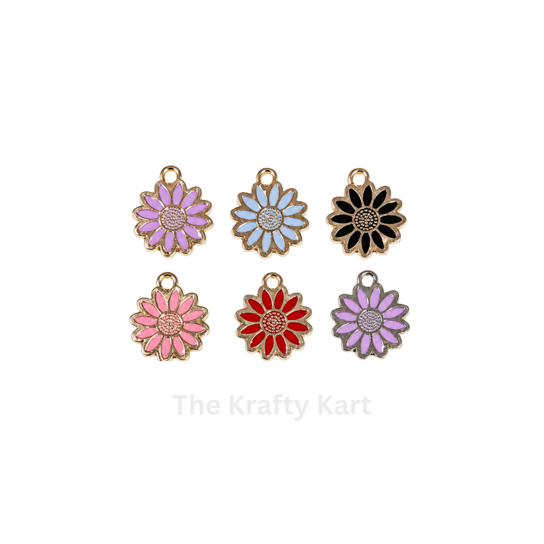 Anti-Tarnish Flower Charm Pendant (E)