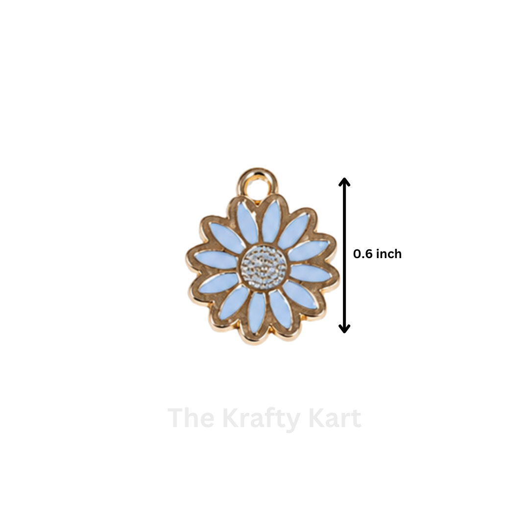 Anti-Tarnish Flower Charm Pendant (E)