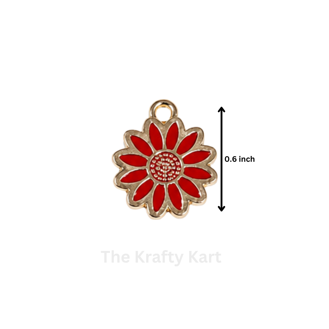 Anti-Tarnish Flower Charm Pendant (E)