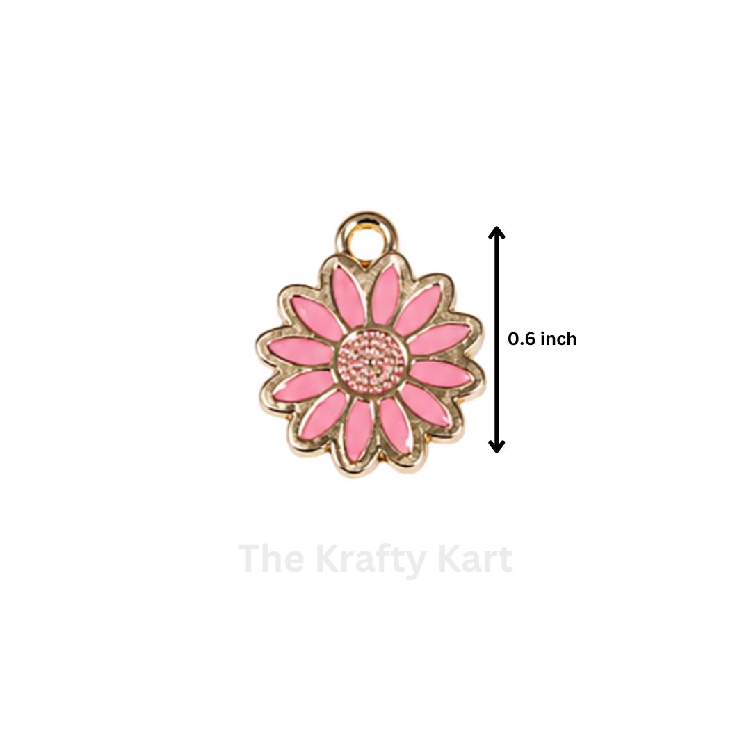 Anti-Tarnish Flower Charm Pendant (E)