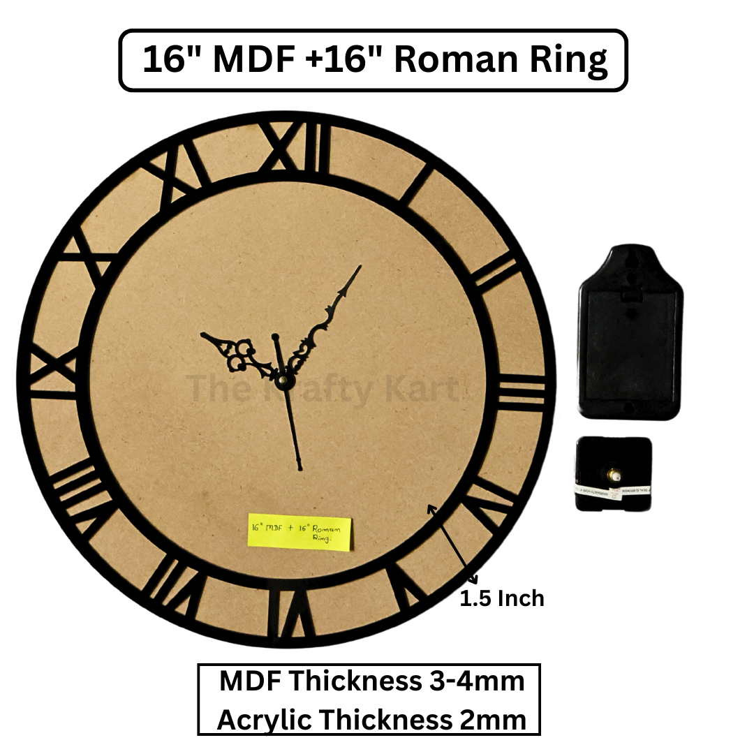 Border Roman Ring Clock Set