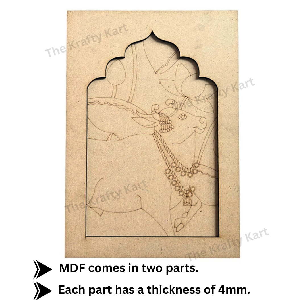 Pre Marked Mdf - Cow (B) (Jharokha)