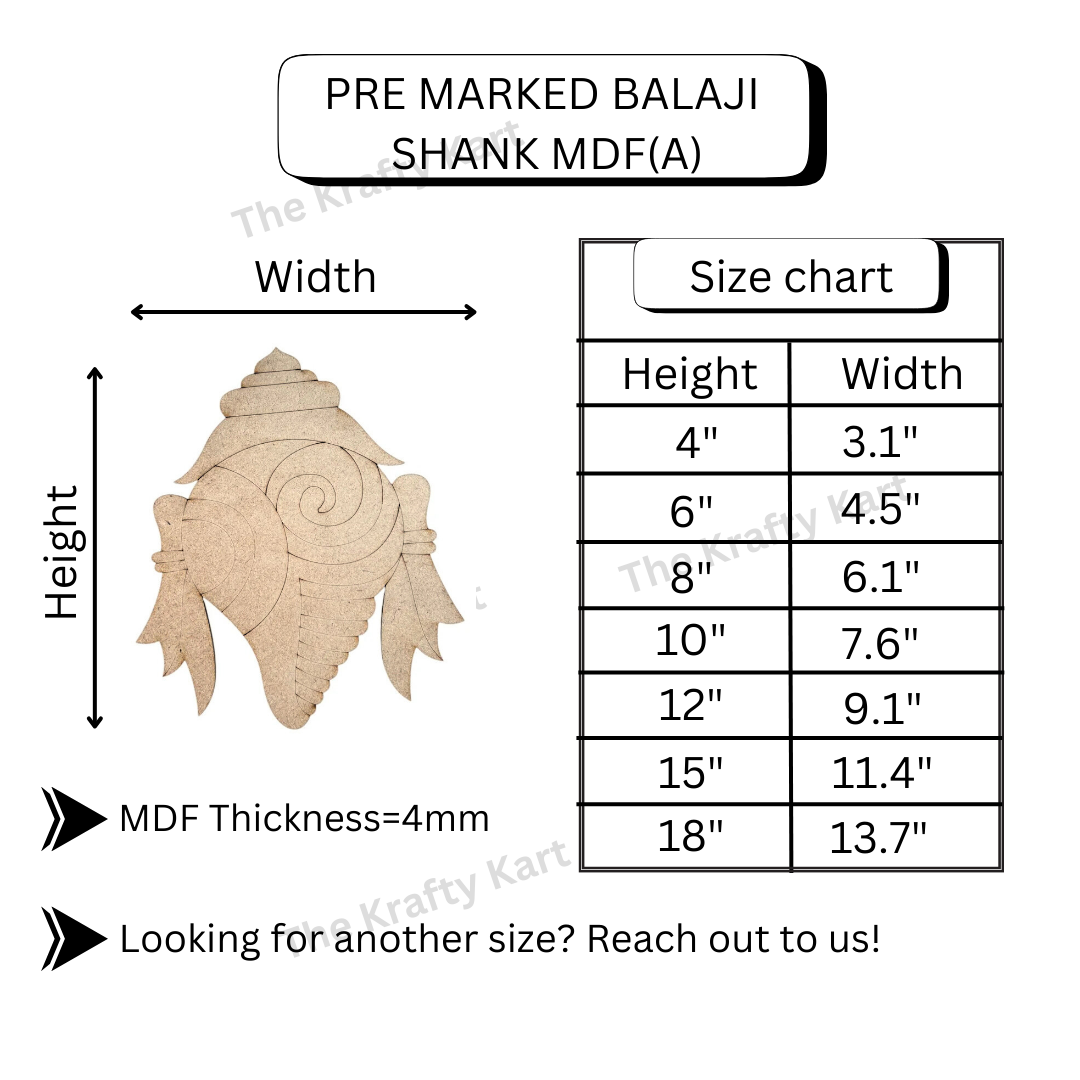 Pre Marked Balaji Shankh Mdf (A)