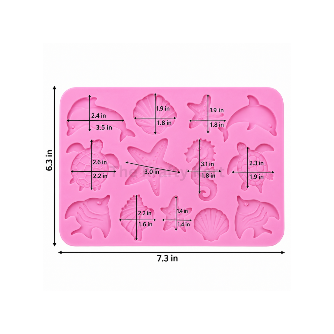 13 Cavity Ocean Life Creatures Mould