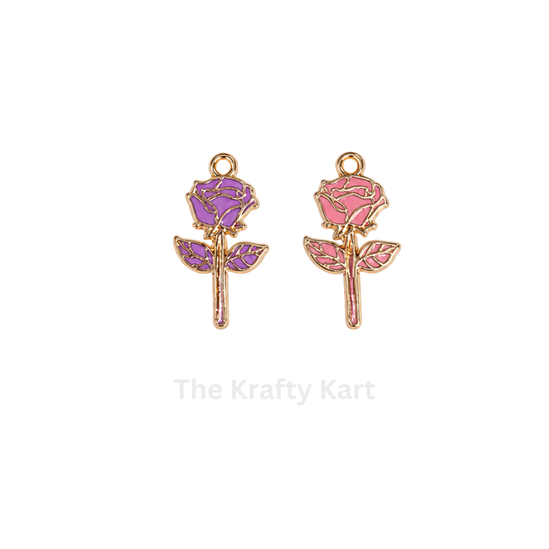 Anti-Tarnish Flower Charm Pendant (D)