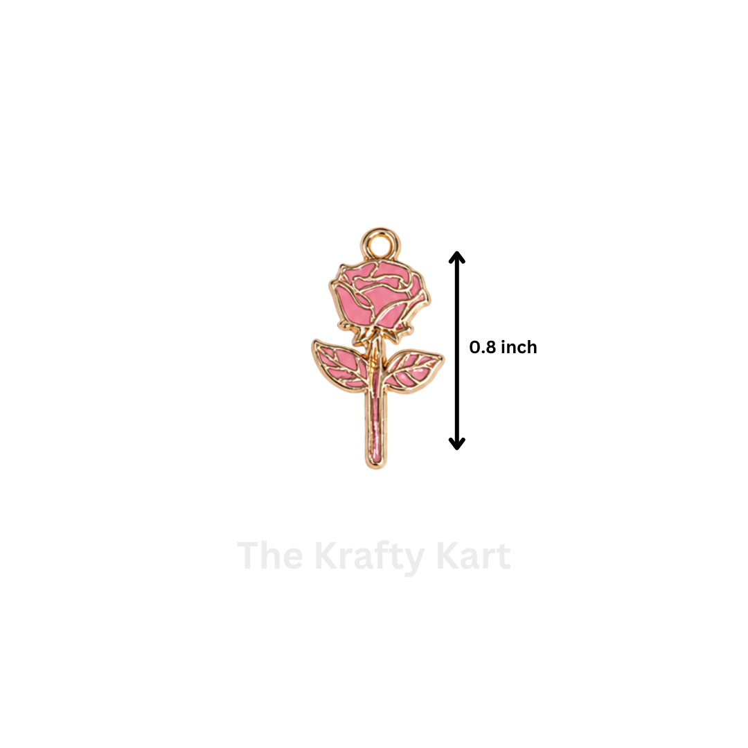 Anti-Tarnish Flower Charm Pendant (D)