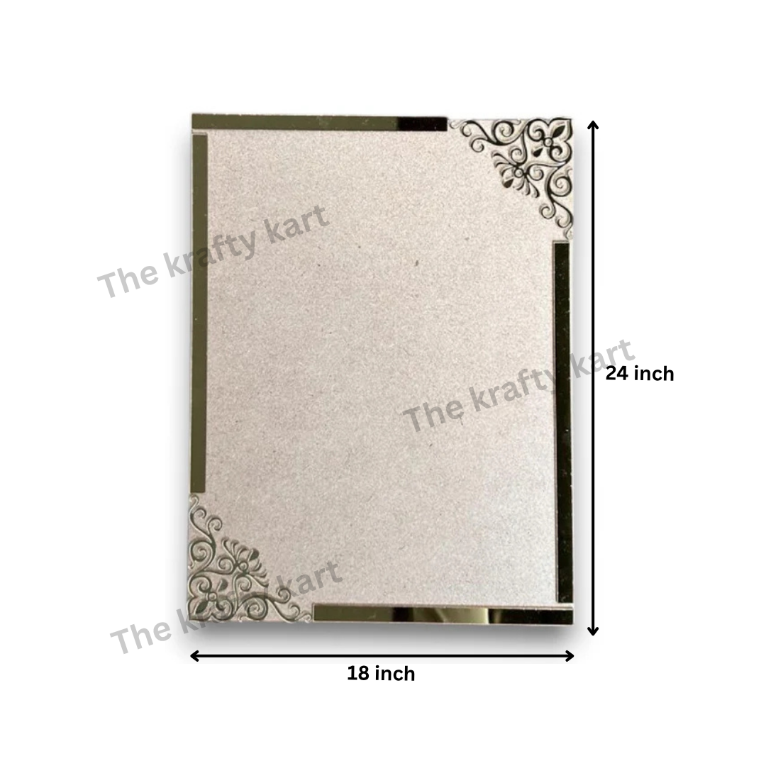 Custom MDF And Golden Acrylic Border