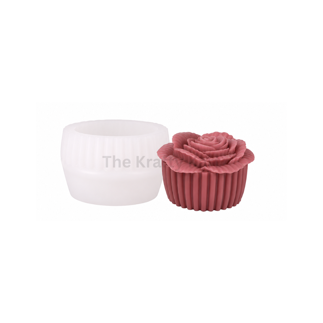Rose Cupcake Candle Mould