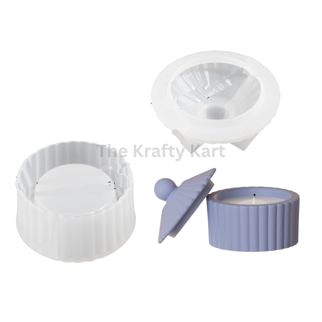 Small Striped Candle Storage Mould