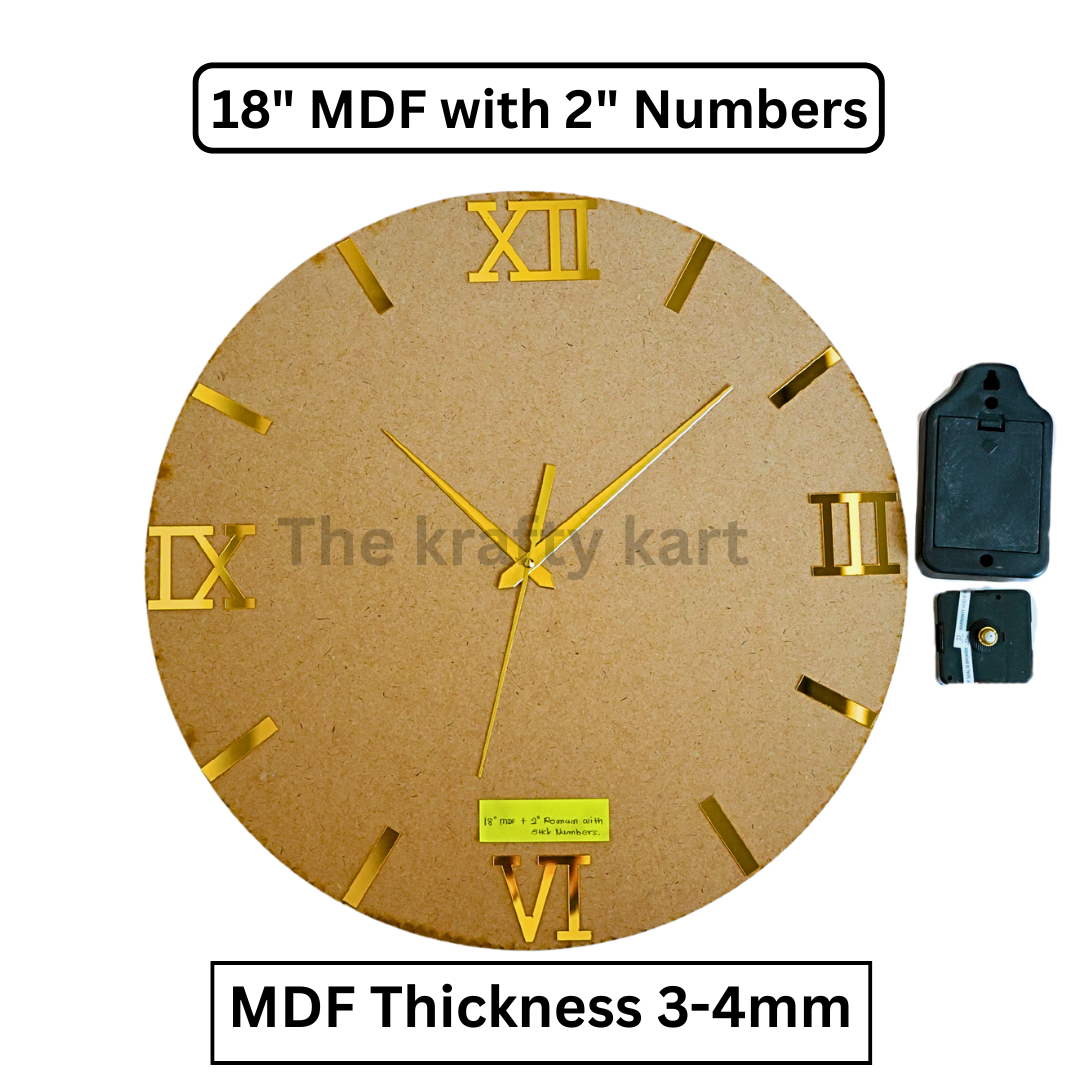MDF Clock Set With Numbers