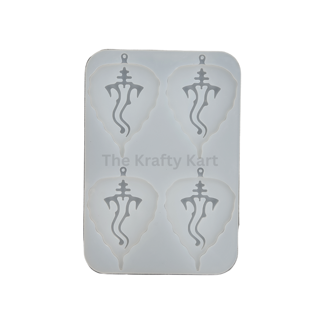 4 Cavity Leaf Ganesha Mould