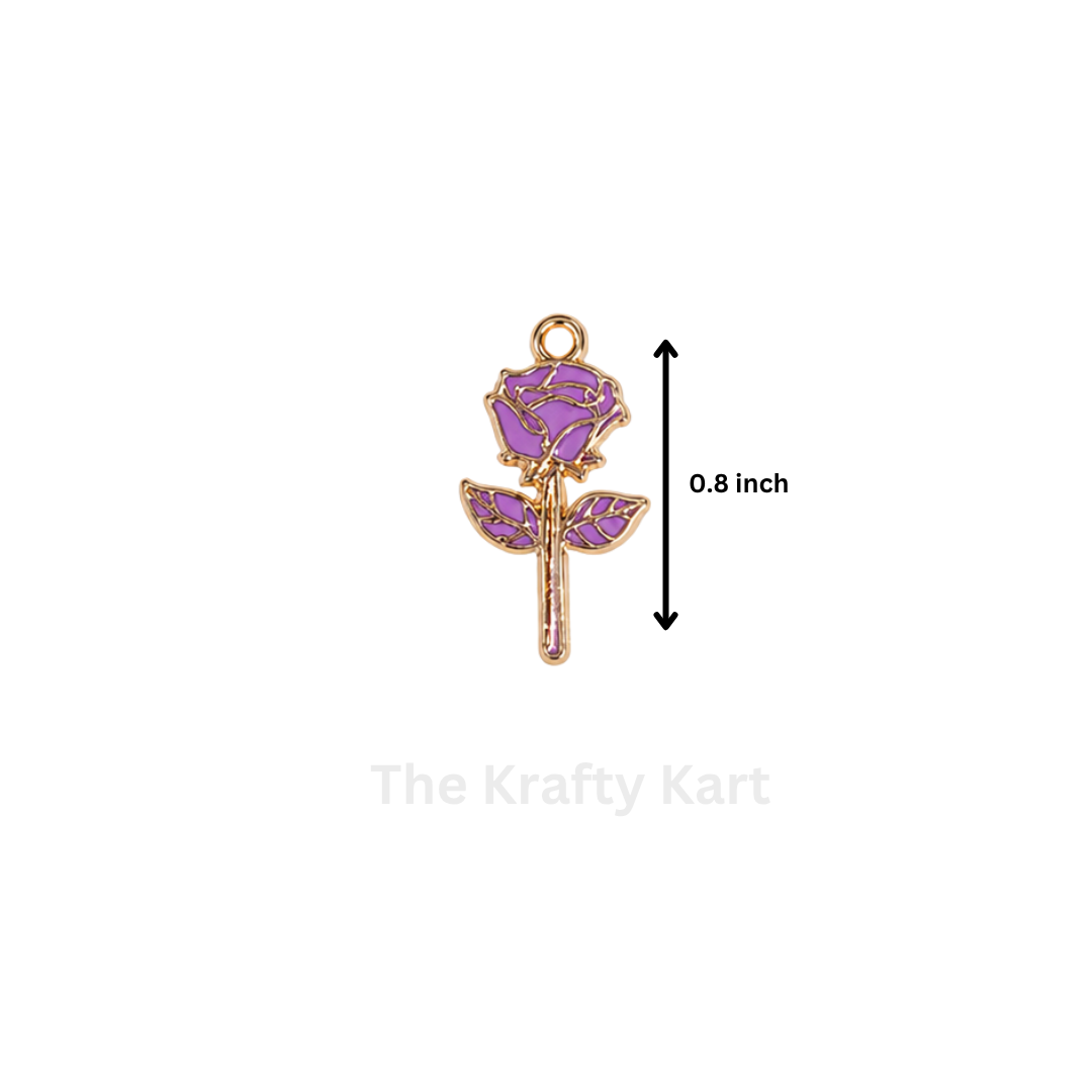 Anti-Tarnish Flower Charm Pendant (D)