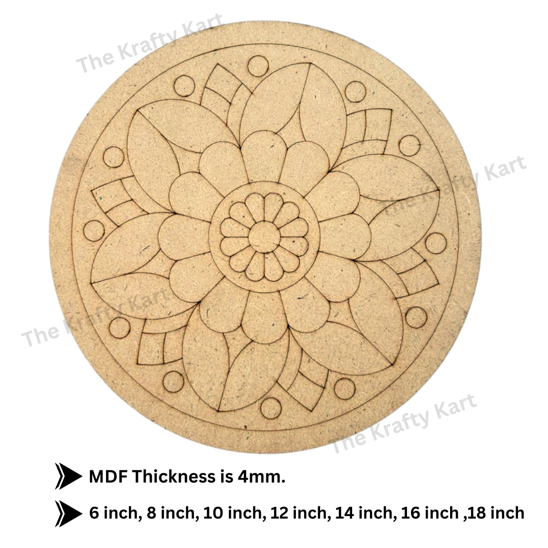 Pre Marked Round Mandala Mdf (F)