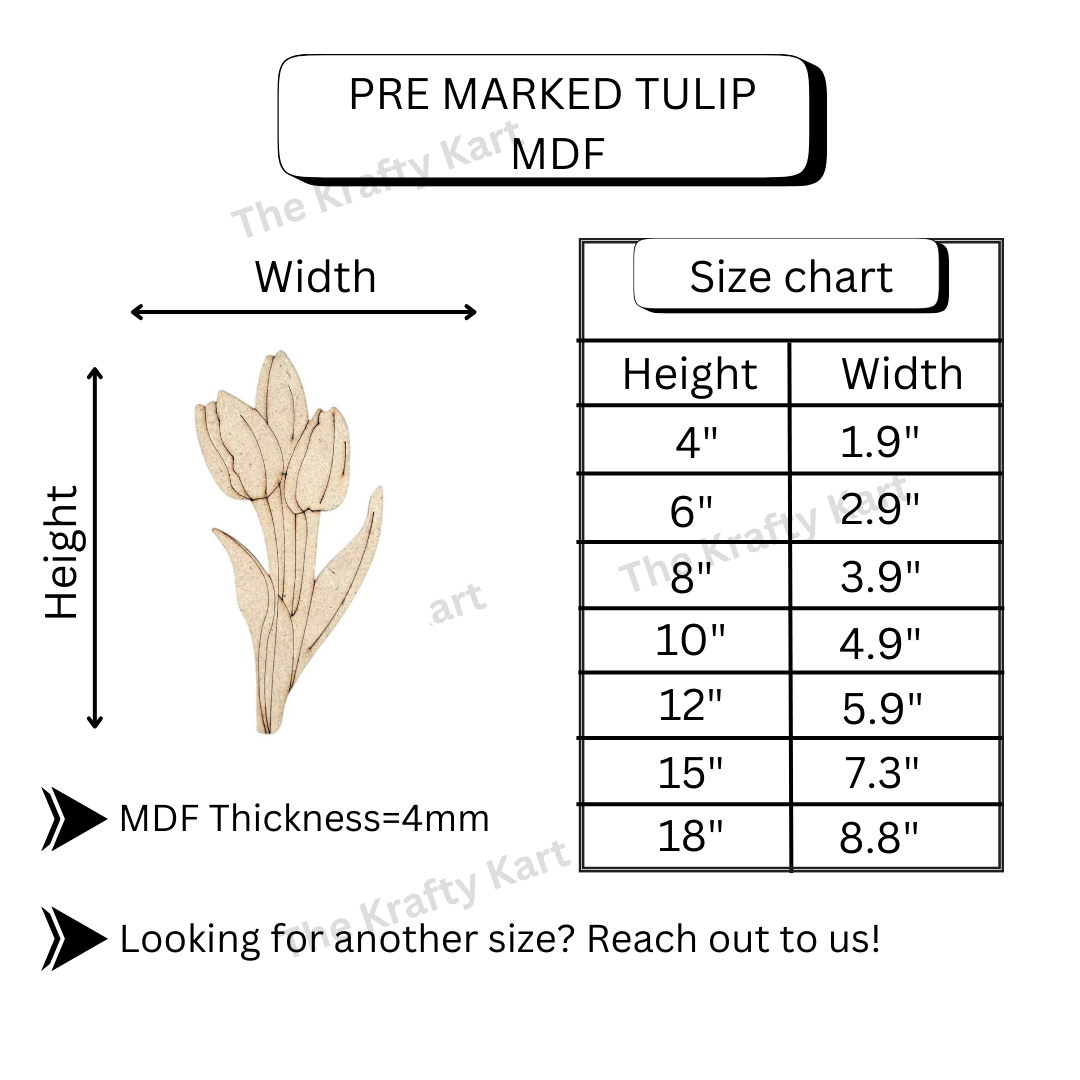 Pre Marked Tulip Mdf