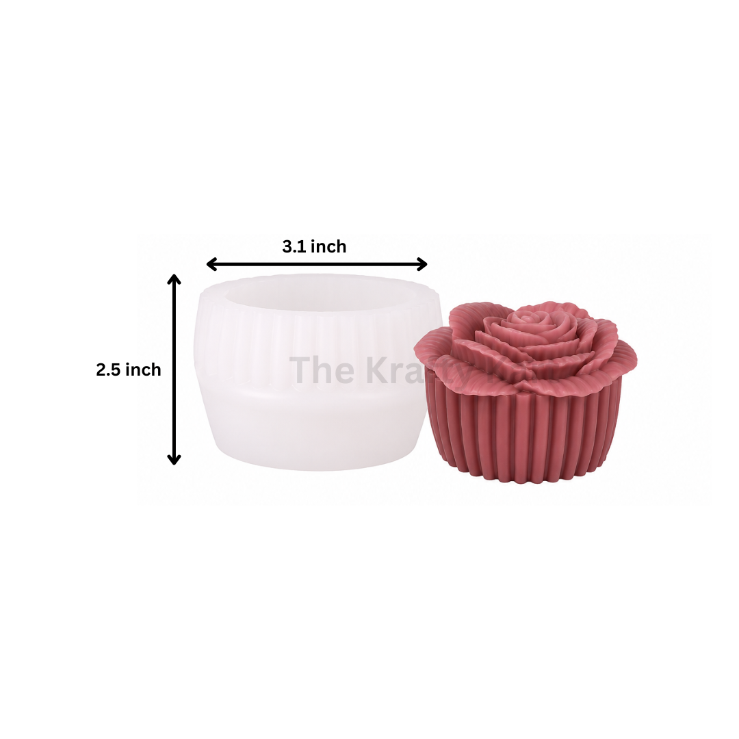 Rose Cupcake Candle Mould