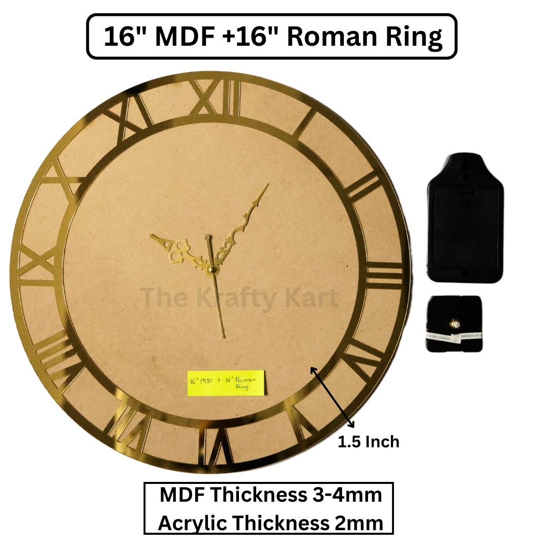 Border Roman Ring Clock Set