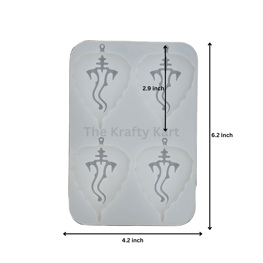 4 Cavity Leaf Ganesha Mould