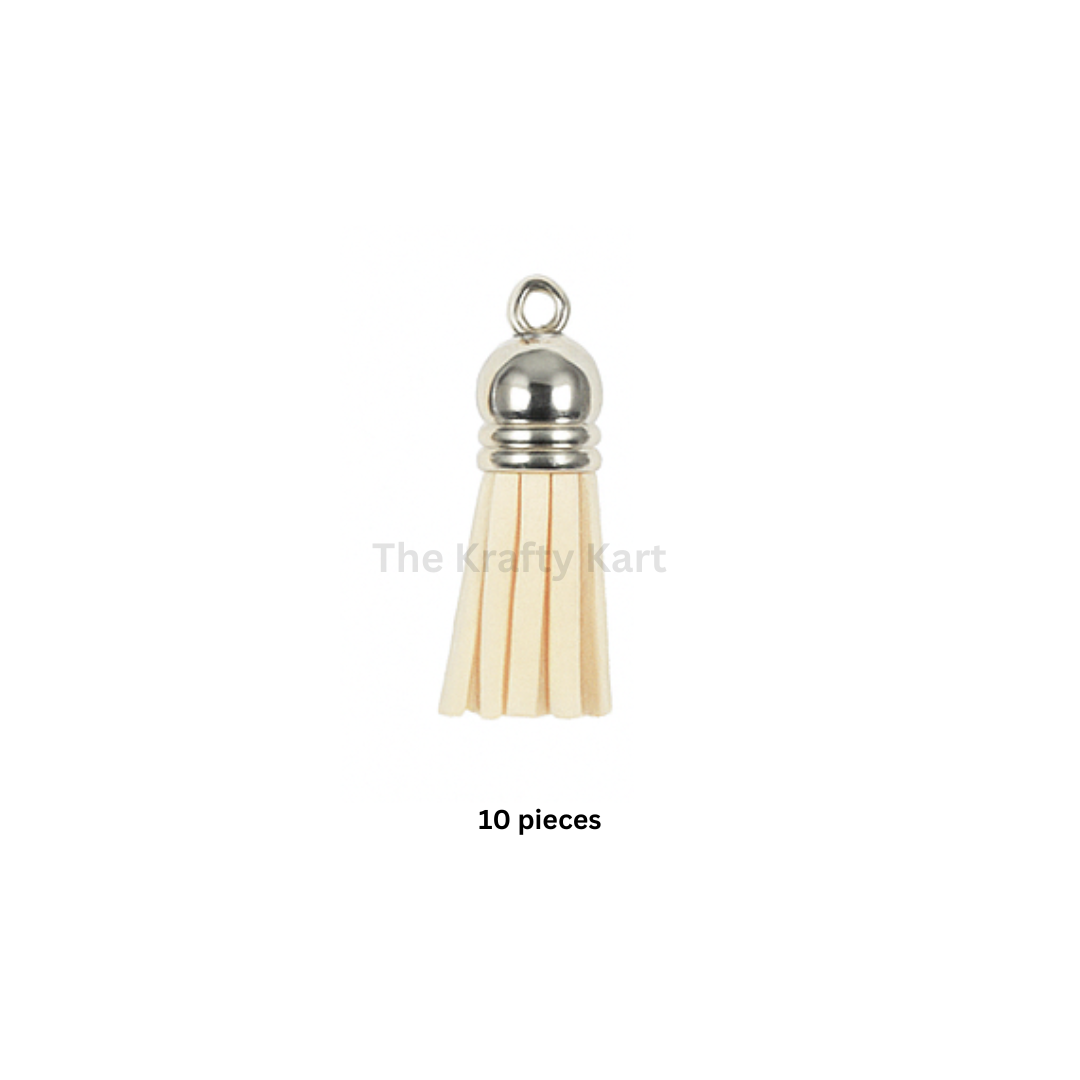 Silver Cap Tassels (10pcs)