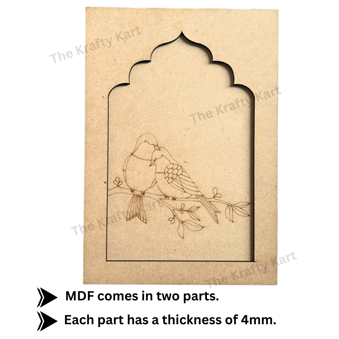 Pre Marked Mdf - Love Birds (Jharokha)