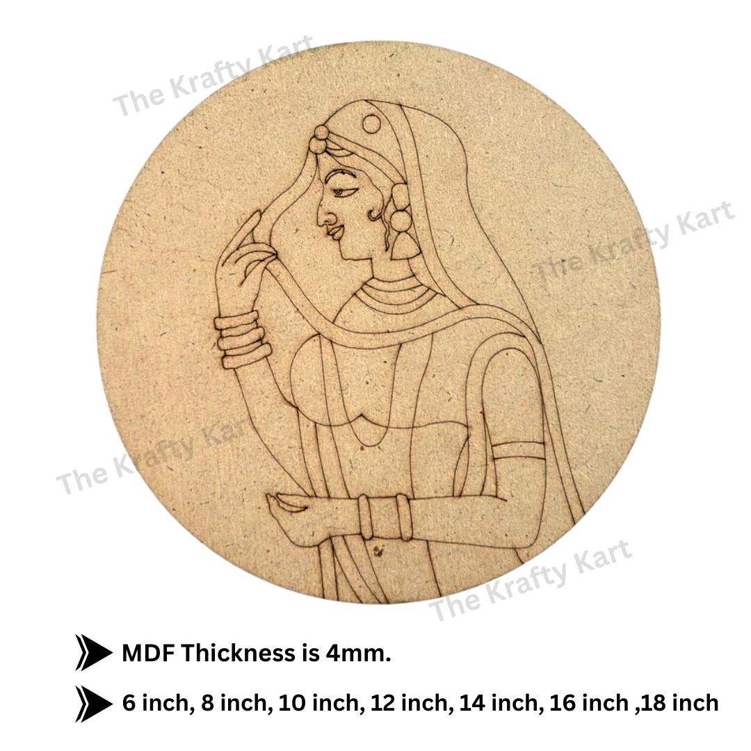Pre Marked Round Queen Mdf (B)