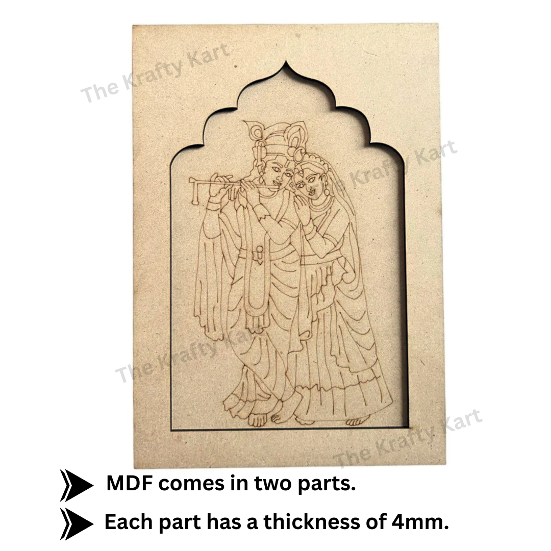 Pre Marked Mdf - Radhe & Krishna (A) (Jharokha)