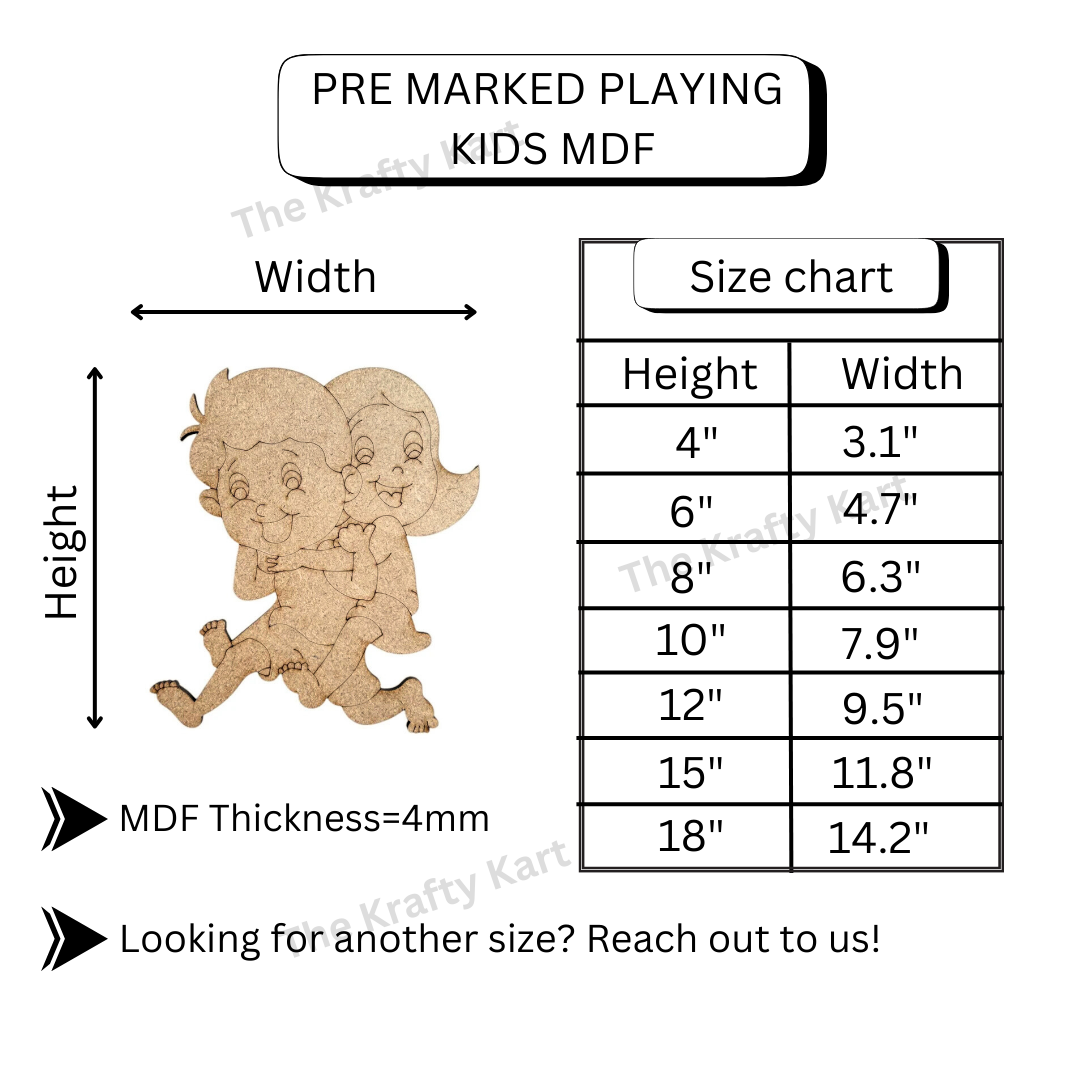Pre Marked Playing Kids Mdf (A)
