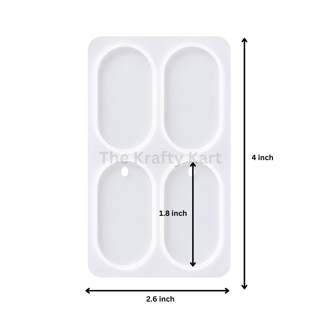 4 Cavity Oval Jewellery & Rakhi Mould