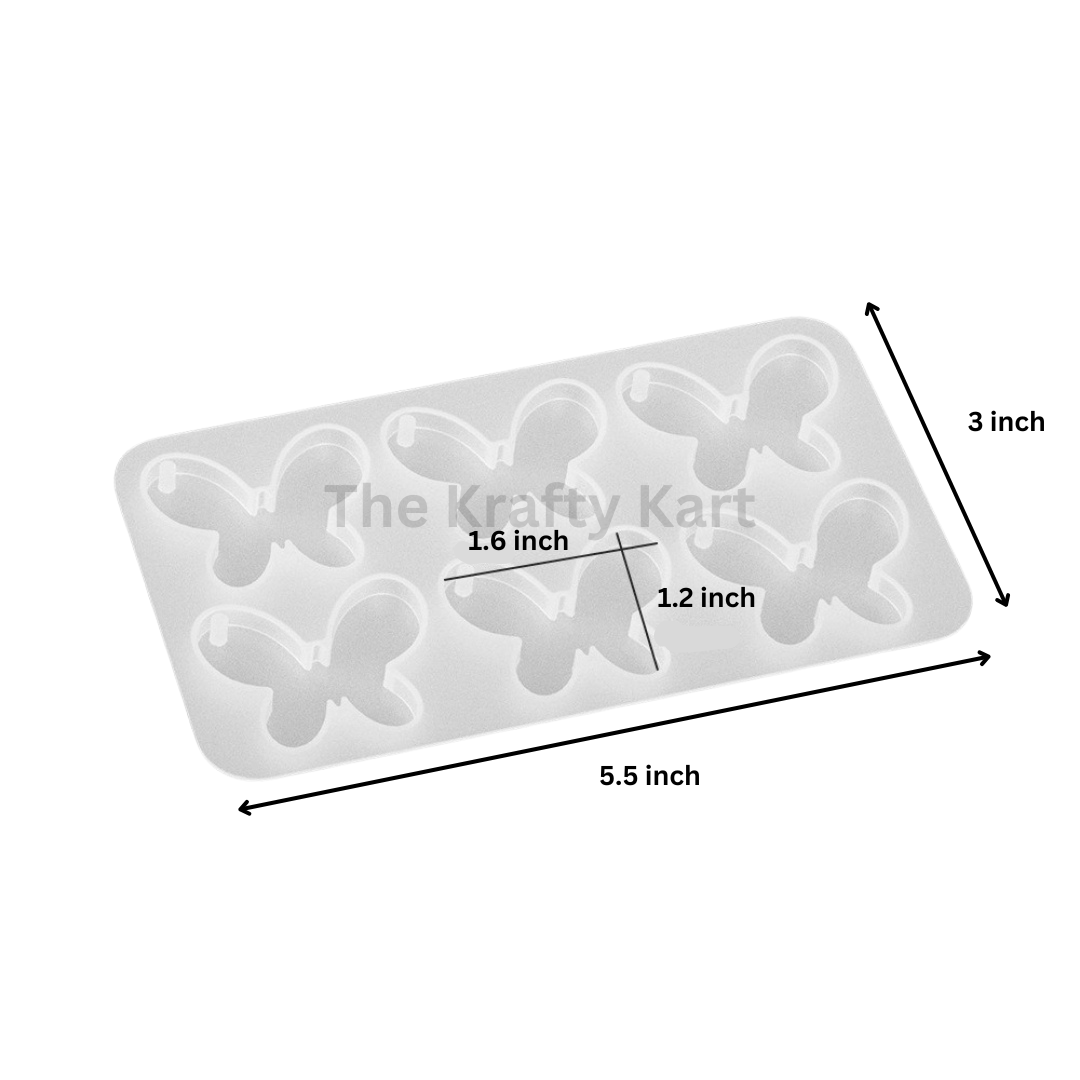 6 Cavity Butterfly Keychain/Pendant Mould