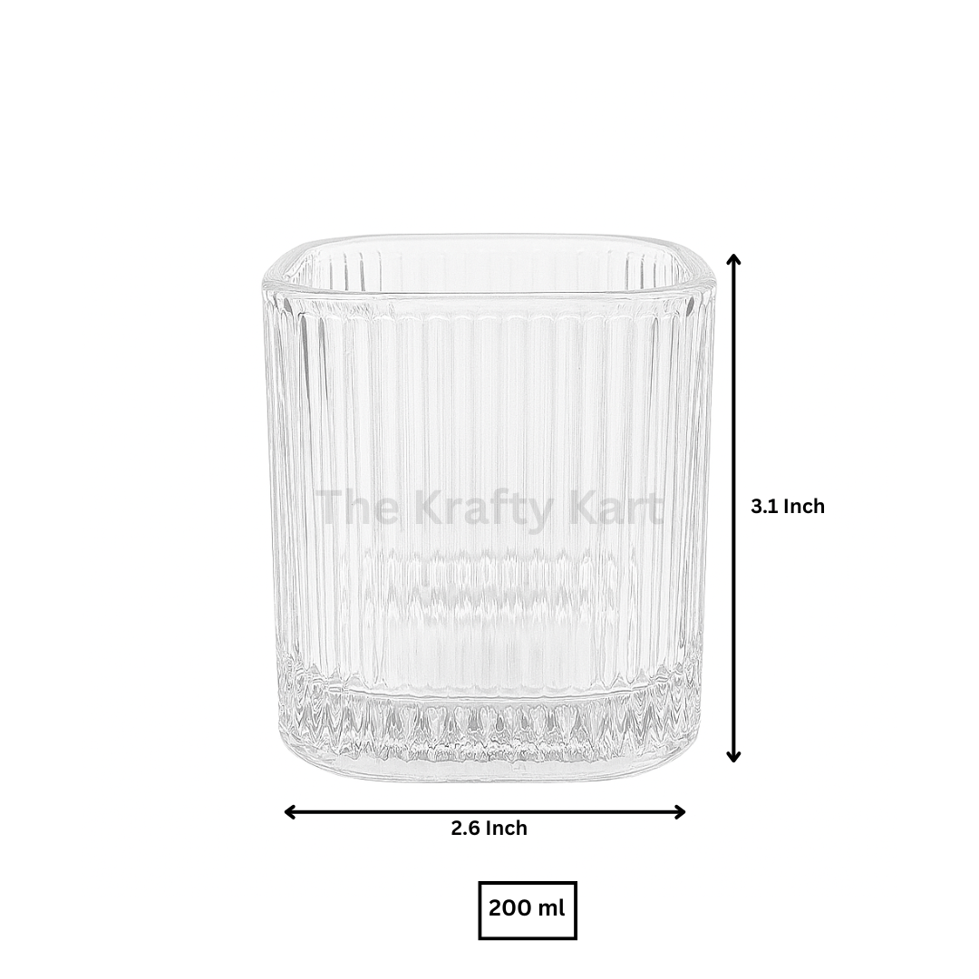Square Loop Candle Glass