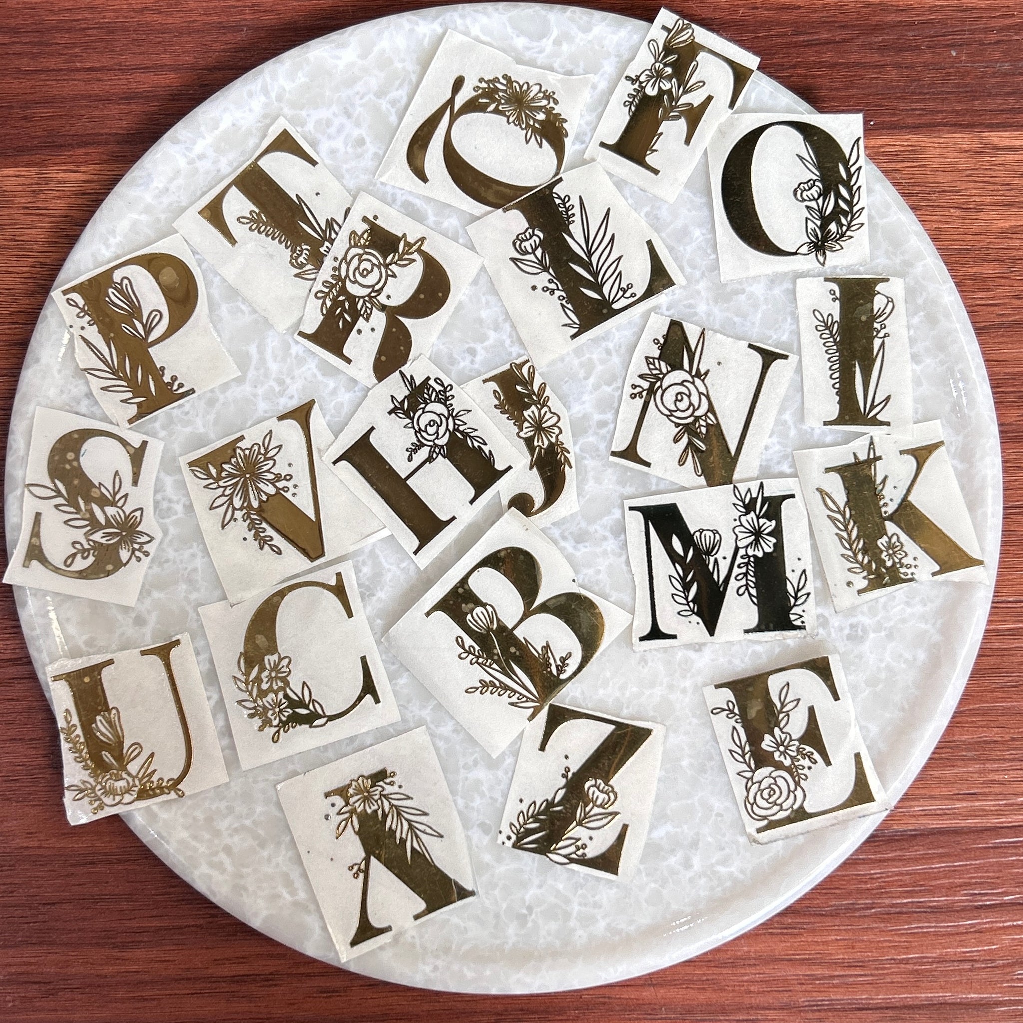 METAL STICKER - INITIAL ALPHABET