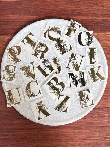 METAL STICKER - INITIAL ALPHABET