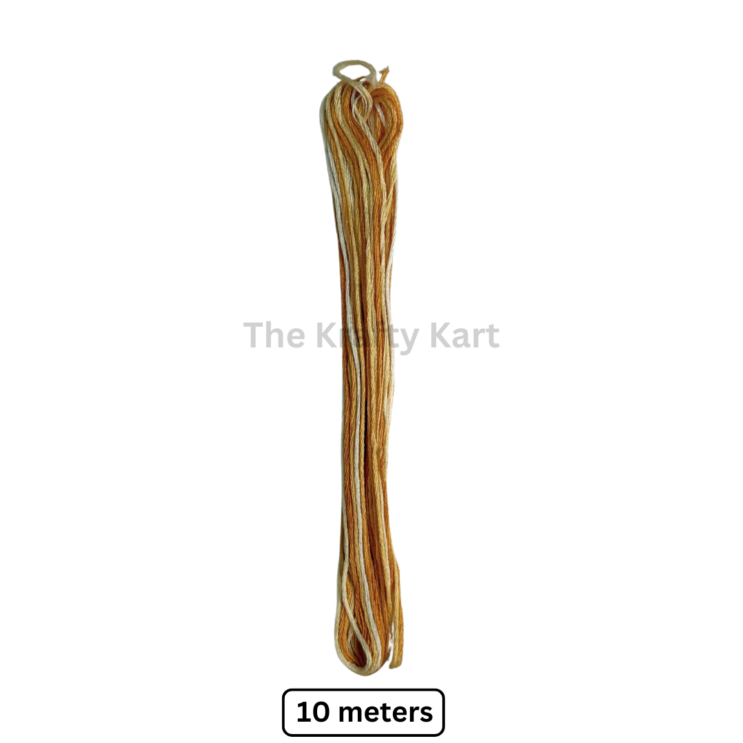 Rakhi Thread - Mustard & White