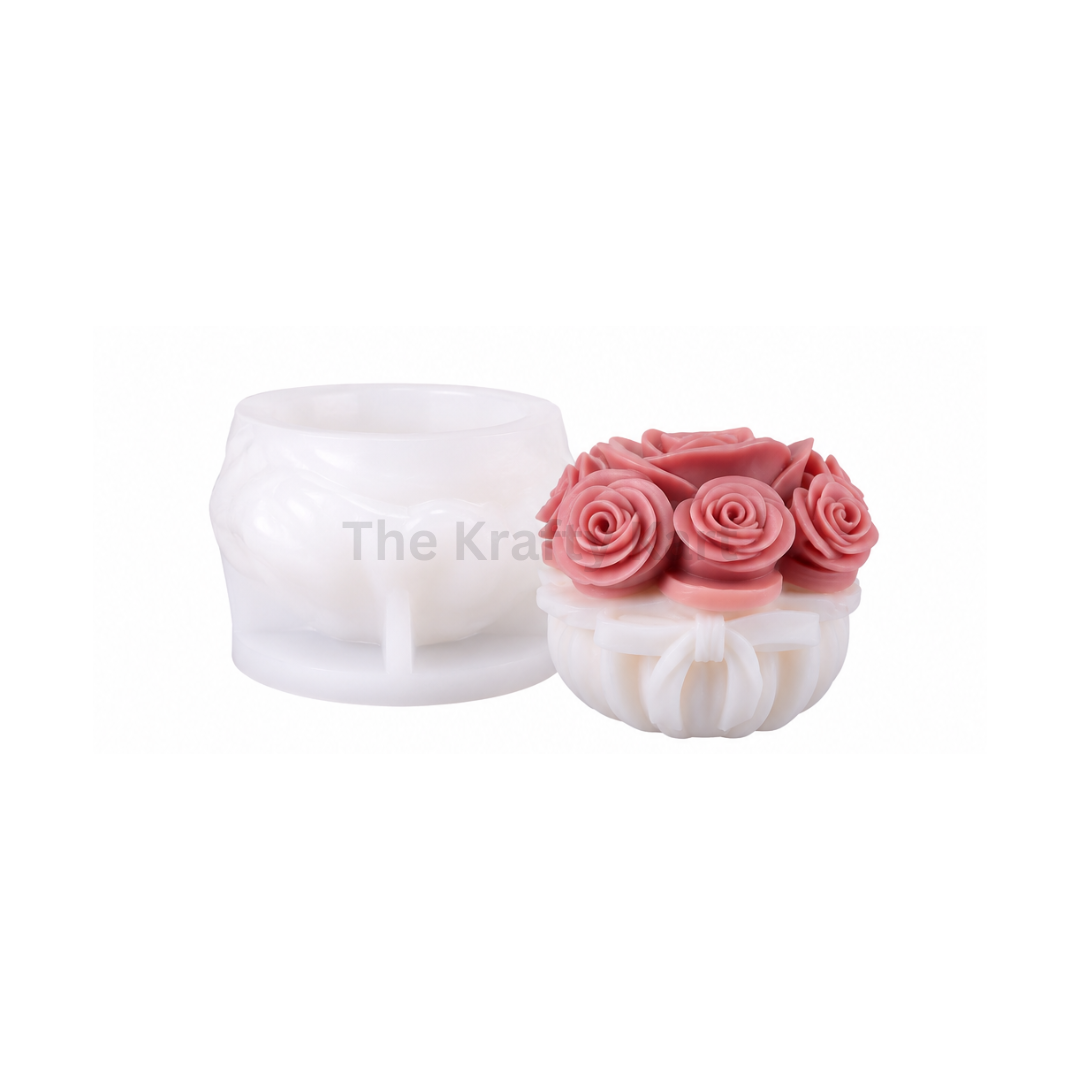 Rose Basket Candle Mould