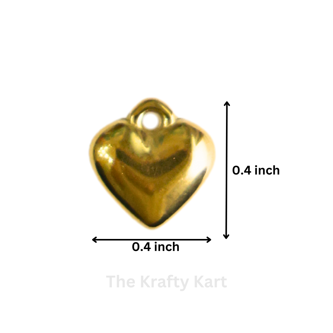 Anti-Tarnish Heart Charm Pendant (G)