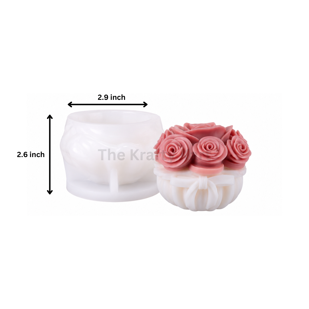 Rose Basket Candle Mould
