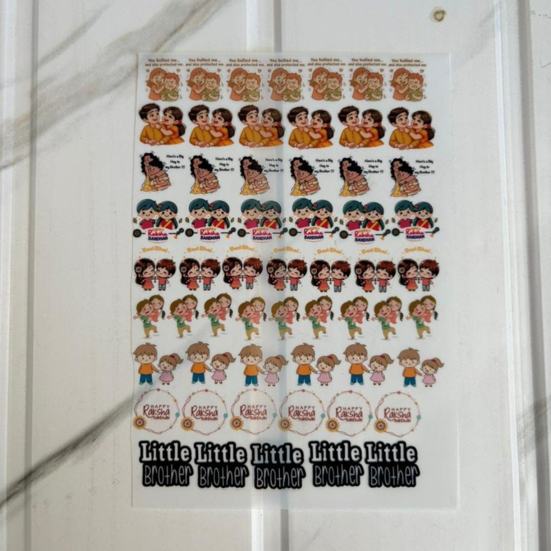 A6 Rakhi Insert Sheet - (Brother & Sister)(A)
