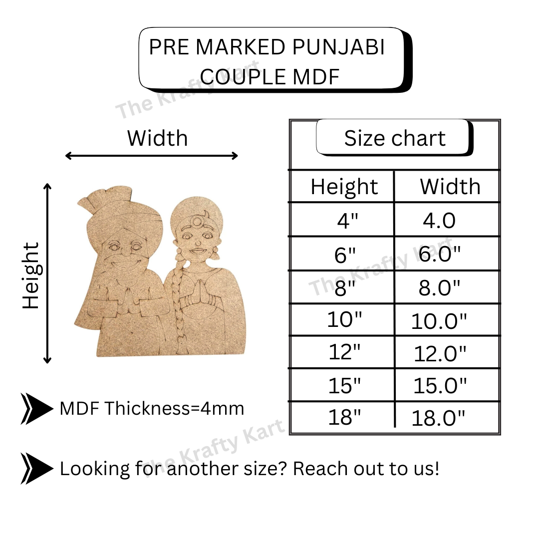 Pre Marked Punjabi Couple Mdf