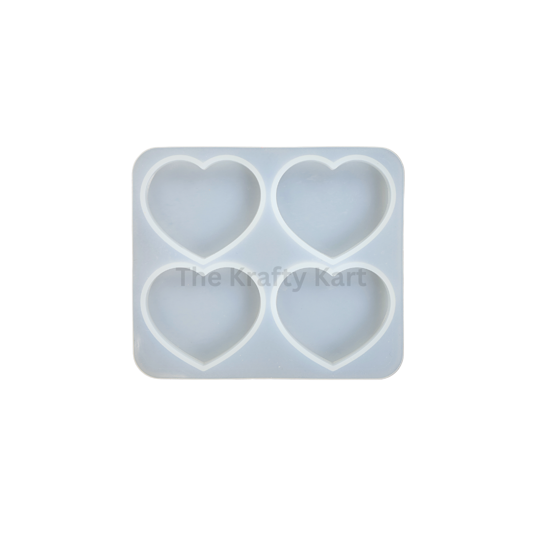 4 Cavity Heart Mould