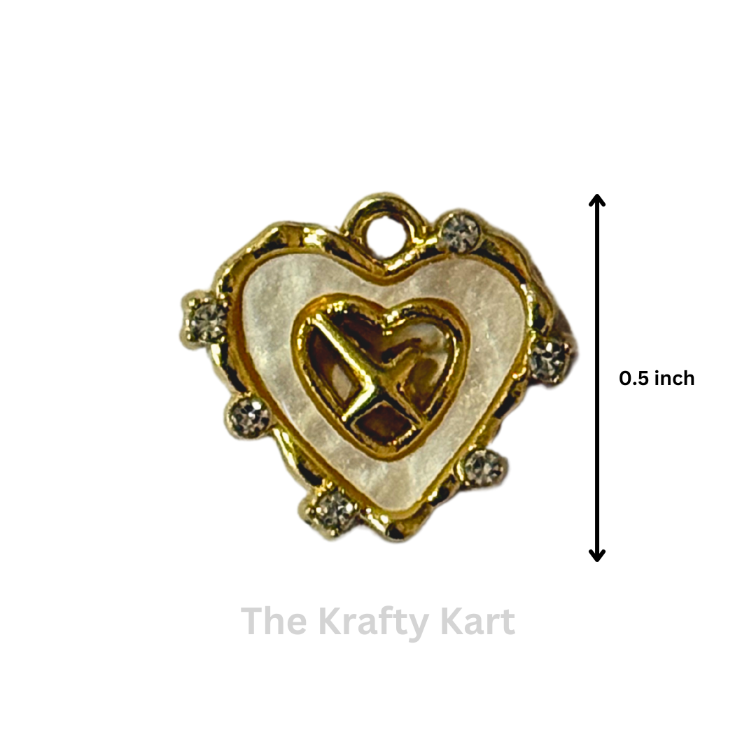 Anti-Tarnish Heart Charm Pendant (H)