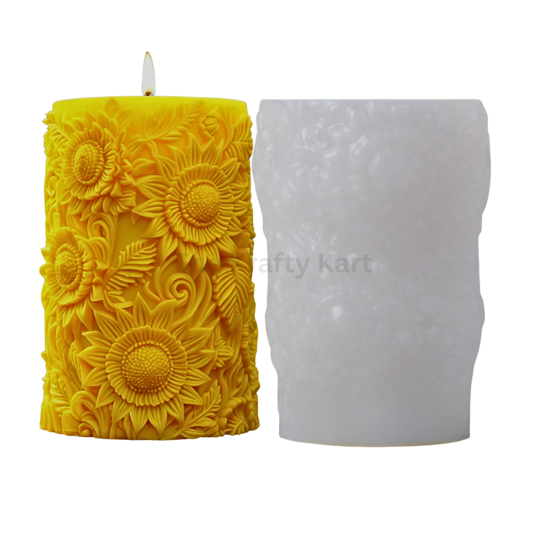 Sunflower Pillar Candle Mould