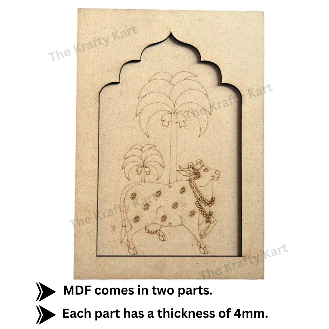 Pre Marked Mdf - Cow (A) (Jharokha)