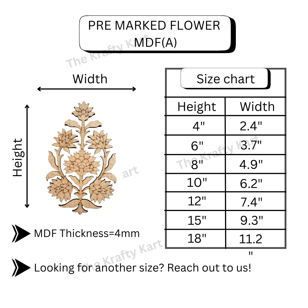 Pre Marked Flower Mdf (A)