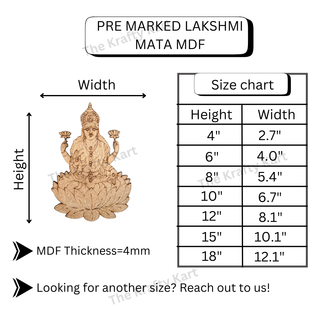 Pre Marked Lakshmi Mata Mdf